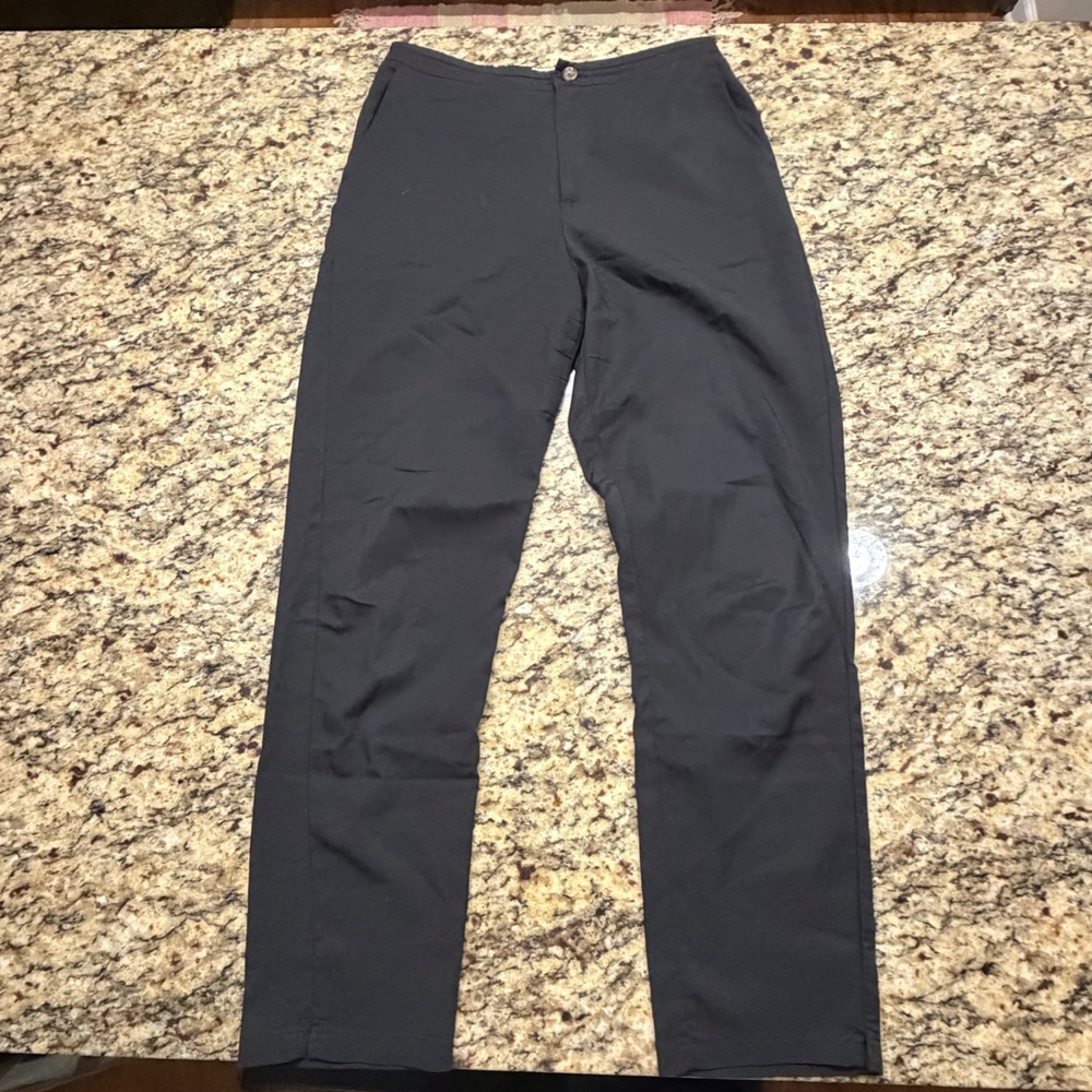 Marine Layer Allison Pant Black Straight Leg Elastic Back Trousers Small ws